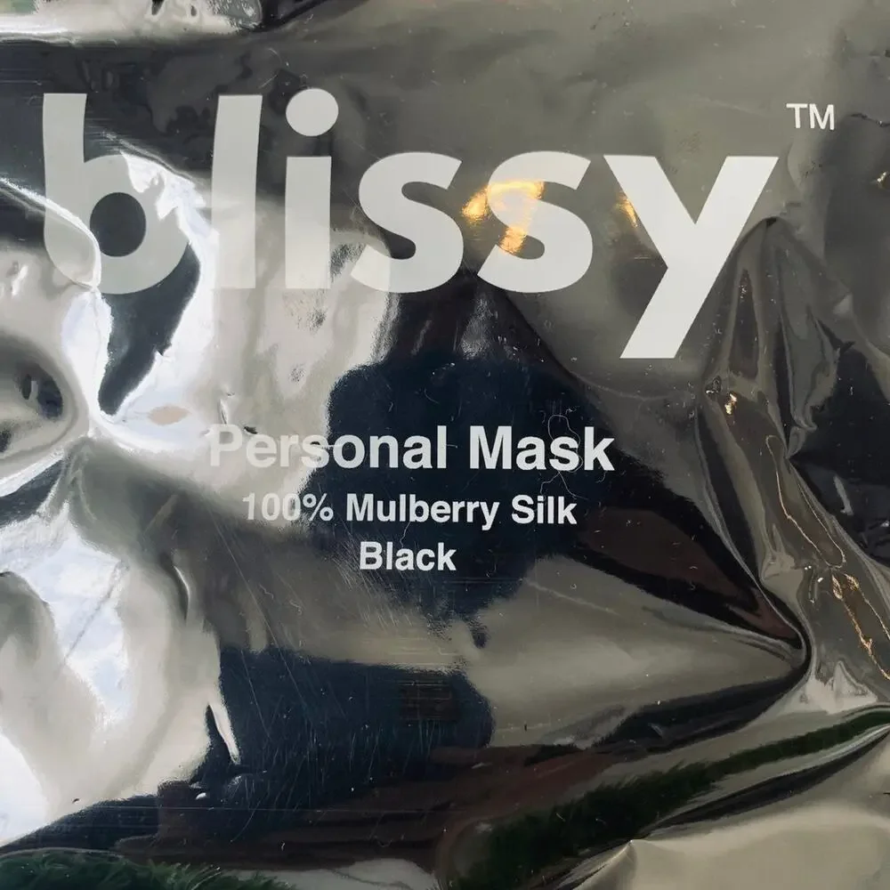 Blissy Silk Face Mask - Black $24.95